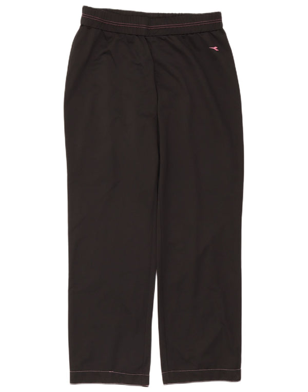 Diadora Pantalon De Survêtement Femme UK 16 Large Noir Polyester Sports