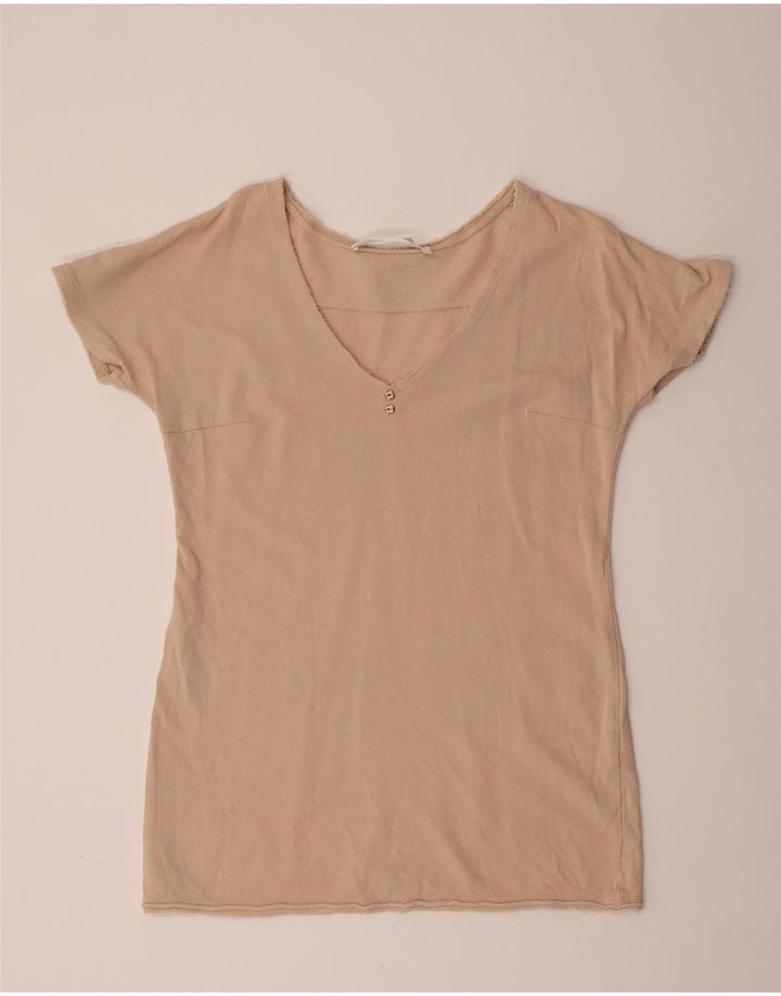 Elisabetta Franchi Femme Blouse Top IT 42 Coton Beige Moyen