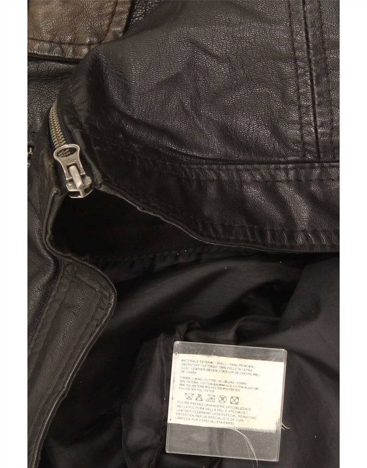 Metropolitan Veste en cuir pour homme IT 52 XL Cuir noir