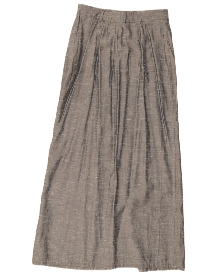 vintage Femme Maxi Jupe W28 Gris Moyen Moucheté