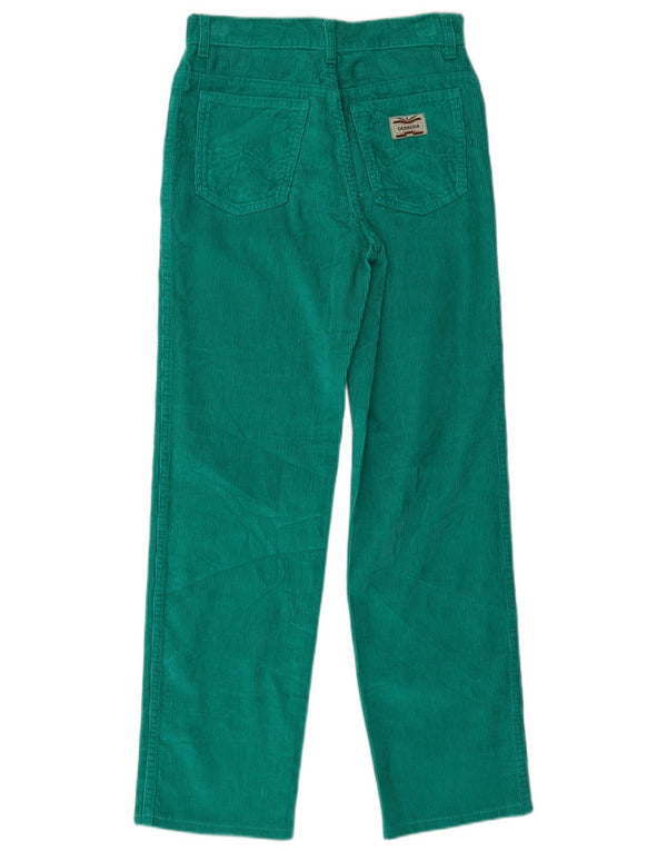 Carrera Pantalon droit en velours côtelé pour fille 13-14 ans W24 L27 Vert Coton
