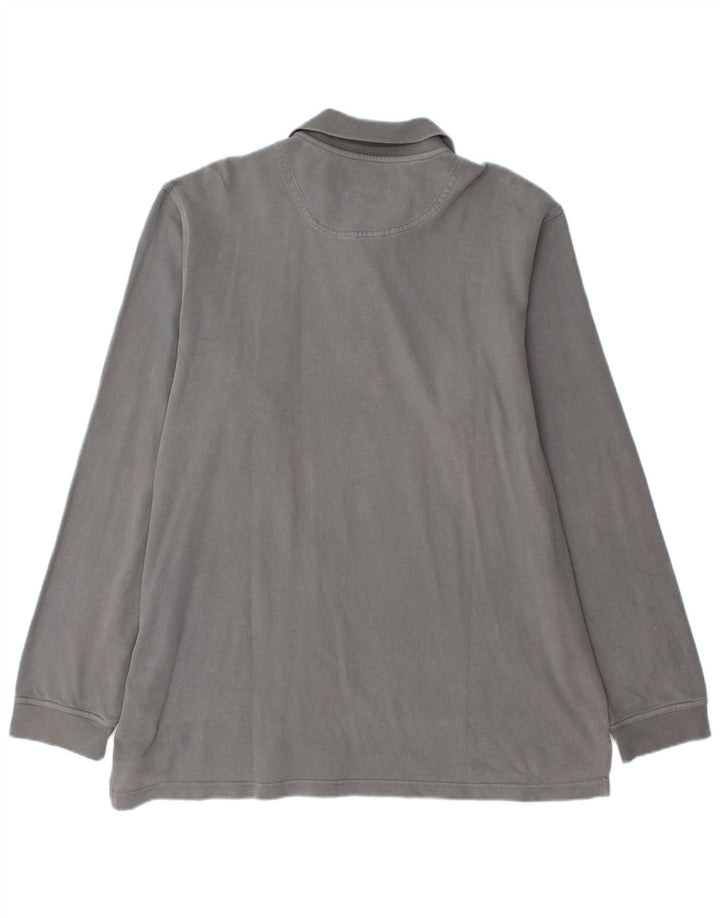 Timberland Polo à manches longues pour hommes, grand coton gris