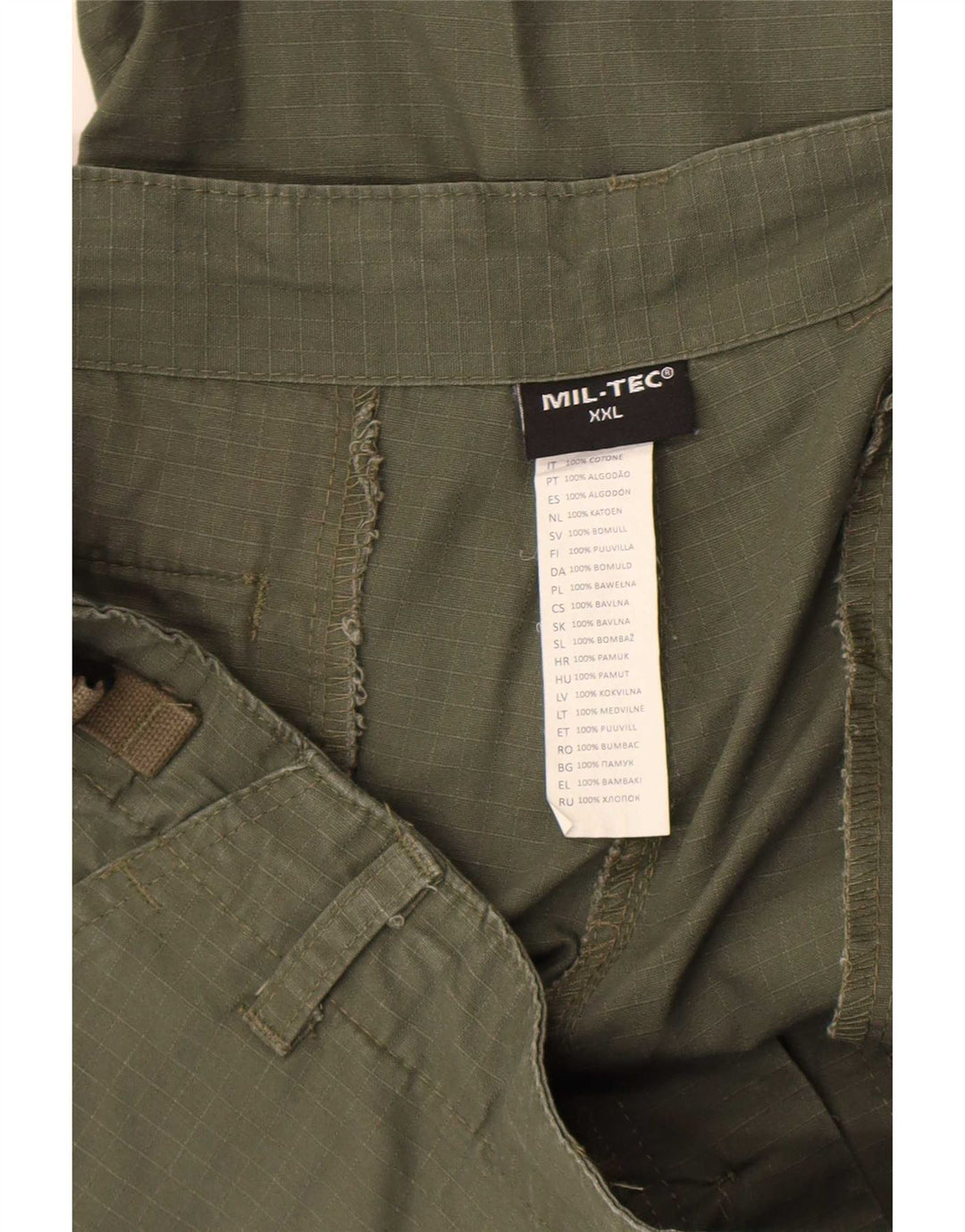 Mil-Tec Short Cargo Homme 2XL W42 Kaki Coton