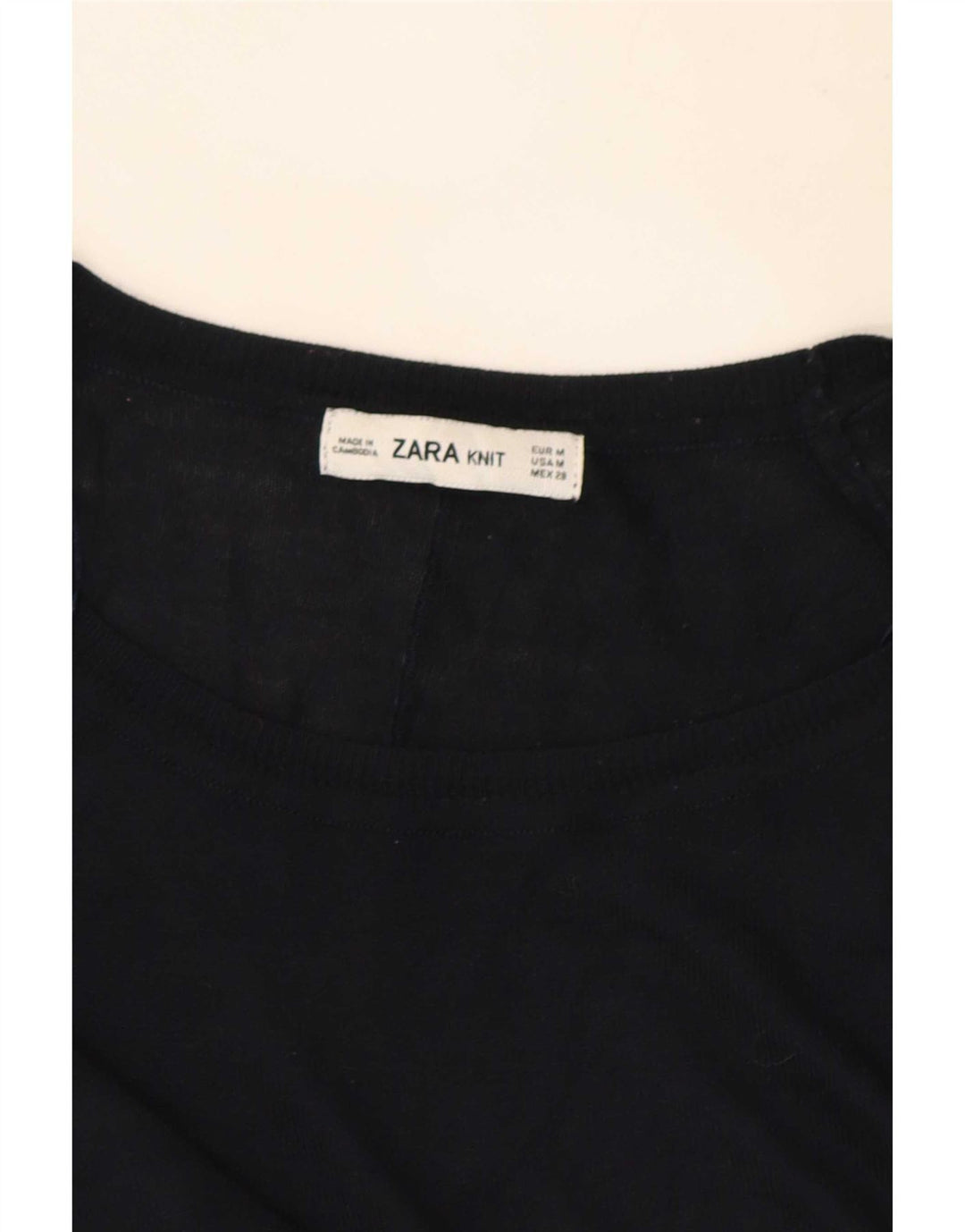 Zara Pull col bateau pour femme UK 14 Bleu marine moyen
