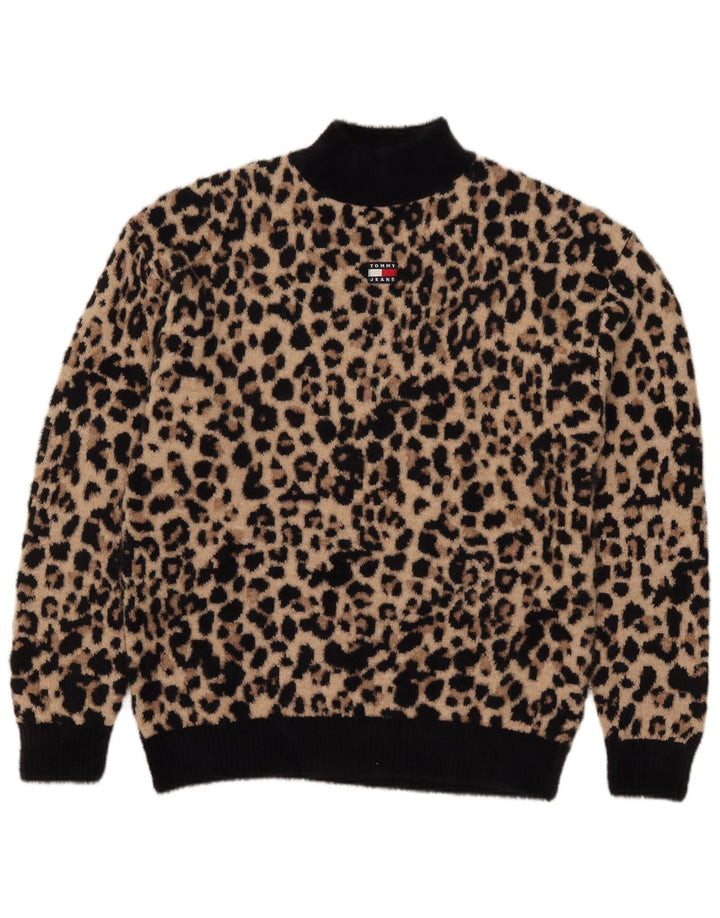 Tommy Hilfiger Pull à col roulé pour femme UK 14 Marron moyen