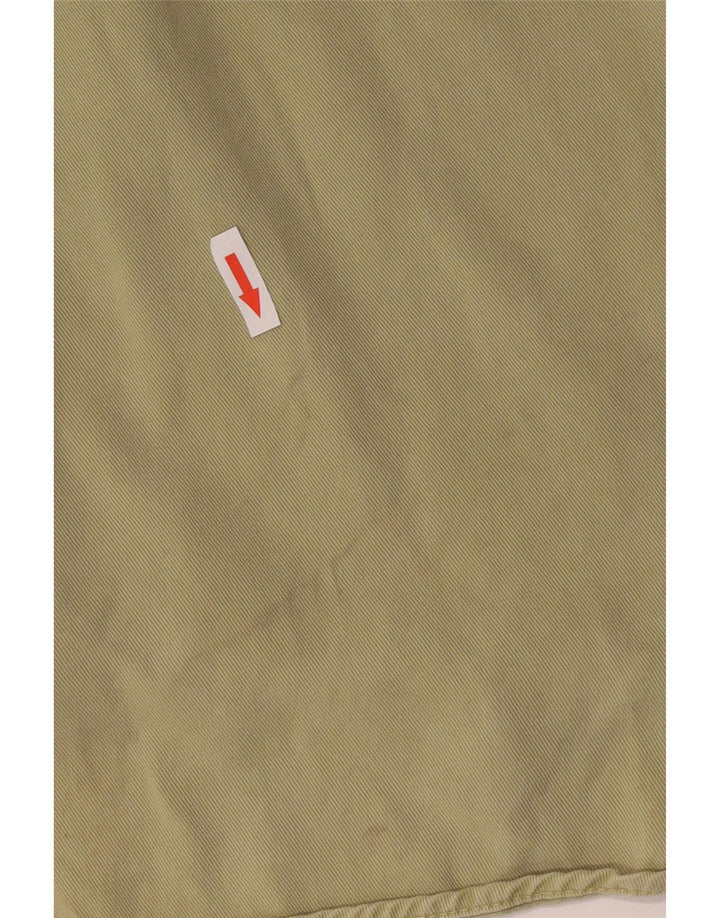 Zara Chemise en jean surdimensionnée pour femme UK 10 Petit Kaki Lyocell