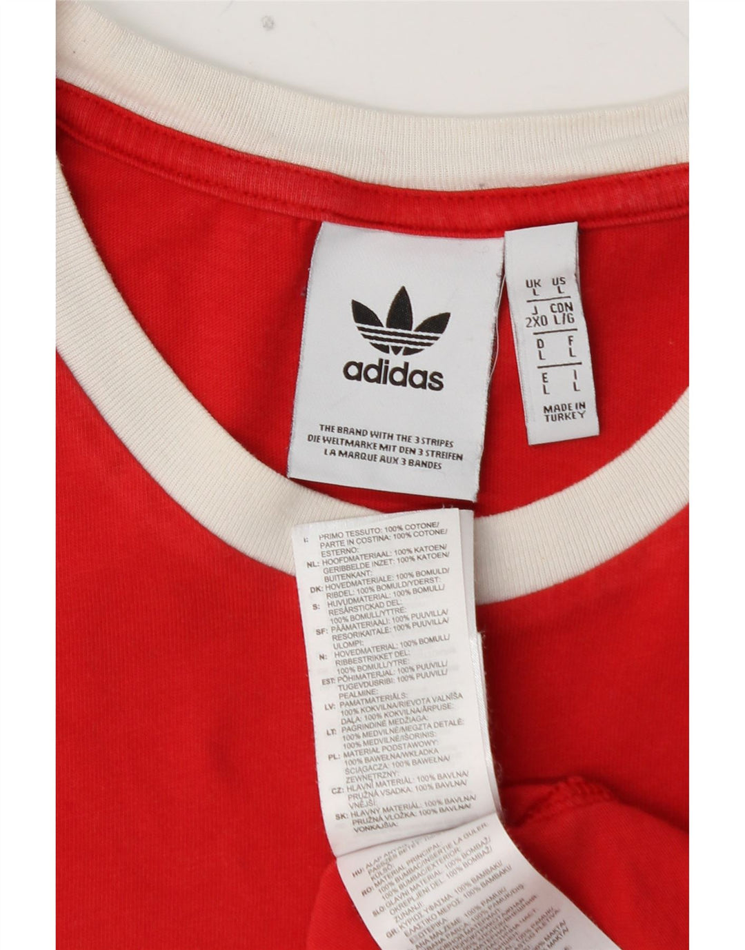 ADIDAS T-Shirt Homme Haut Large Rouge Coton