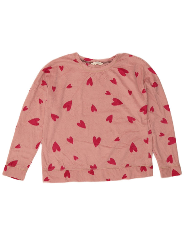 Marks & Spencer Pull polaire graphique pour femme UK 16 Grand cœur rose
