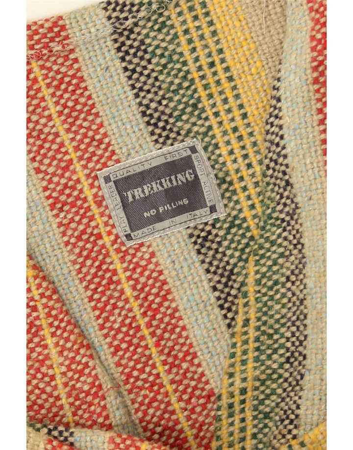 gilet homme vintage grand acrylique rayé multicolore