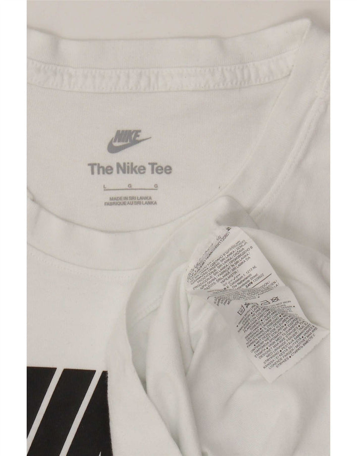 Nike T-shirt graphique pour homme en coton blanc Taille L