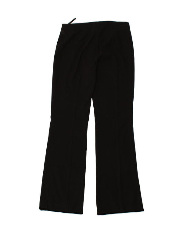 VINTAGE Womens Flare Suit Trousers EU 40 Medium W34 L33 Black Polyester