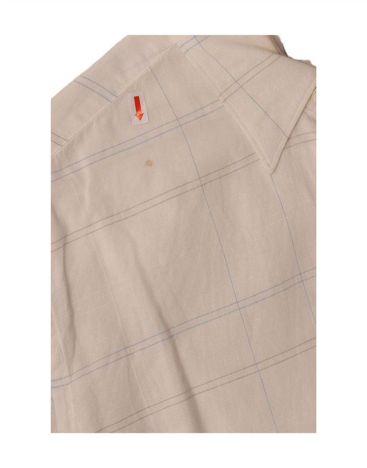 Trussardi Chemise À Carreaux En Coton À Carreaux Blanc Cassé Moyen