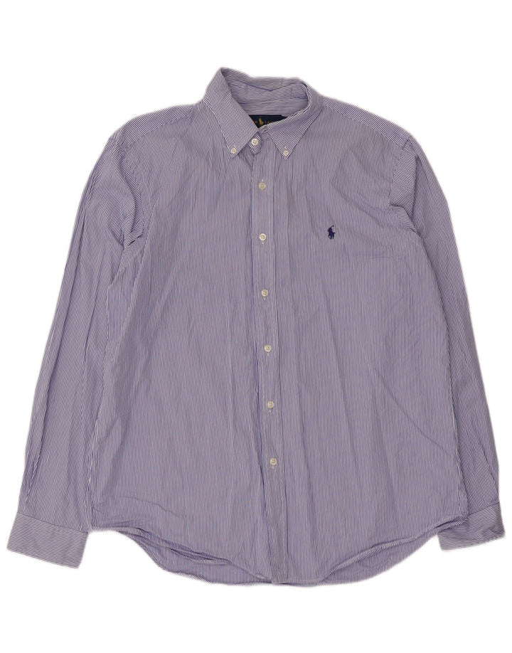 Ralph Lauren Chemise Homme Grand Coton Rayé Bleu