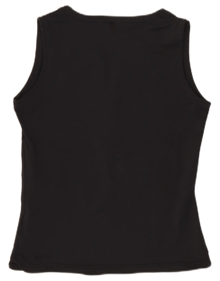 Débardeur court Nike Dri Fit pour femme UK 10/12 Polyester rayé noir moyen