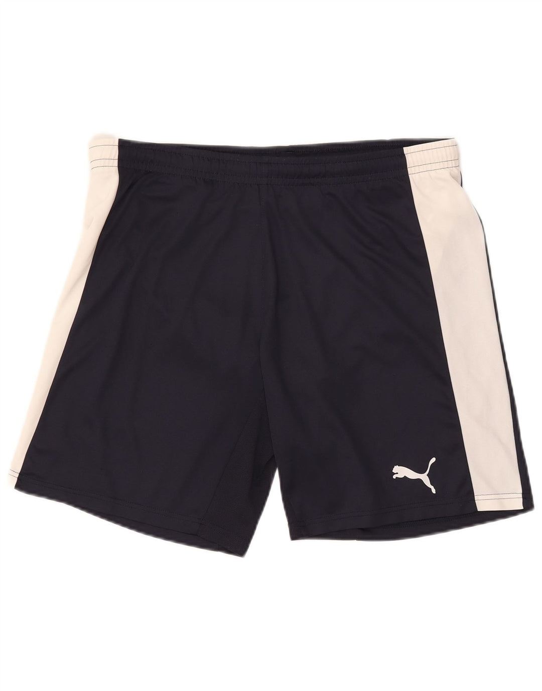 Puma Short de Sport Homme Bleu Marine Moyen Polyester Colorblock