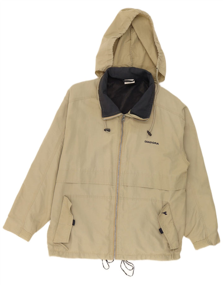 Diadora Veste de pluie à capuche pour homme UK 40 Large Kaki