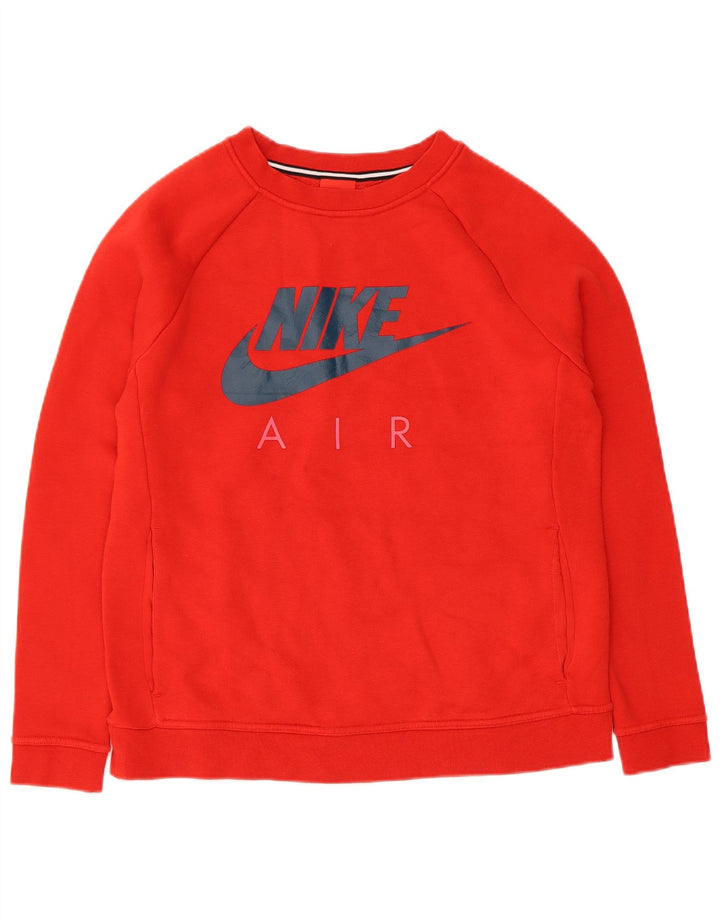 Nike Sweat-shirt surdimensionné graphique pour femme UK 10 Petit Rouge