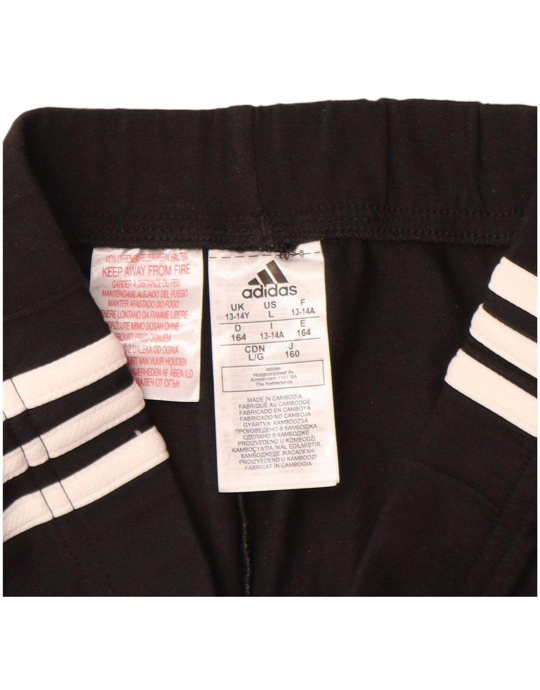 ADIDAS Pantalon de survêtement fille 13-14 ans noir coton
