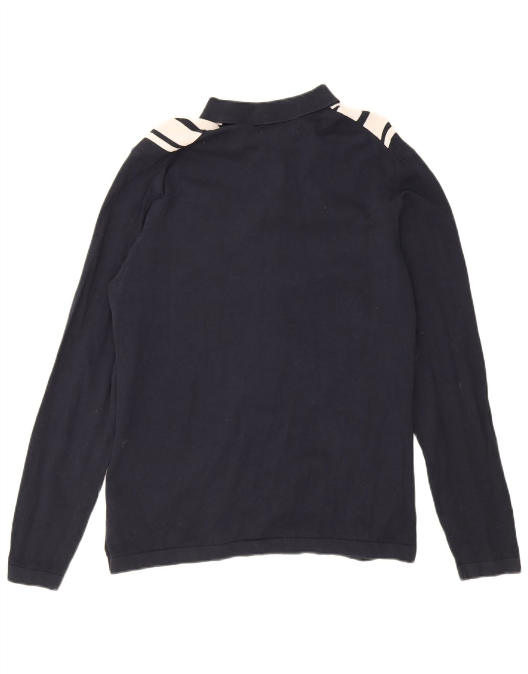Marks & Spencer Cardigan pour homme en coton rayé bleu marine moyen