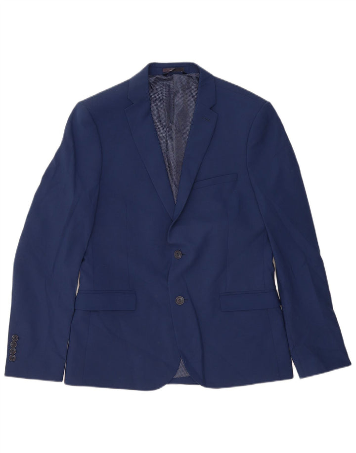 Marks & Spencer Veste blazer à 2 boutons pour homme UK 38 Bleu moyen Laine