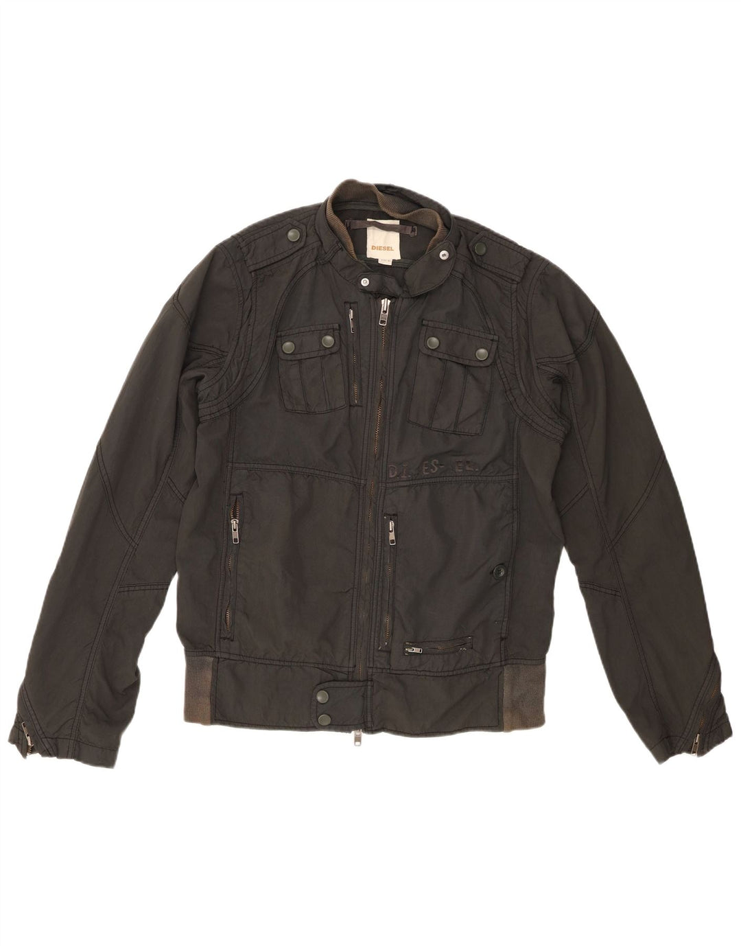 Diesel Veste Militaire Femme UK 18 XL Nylon Noir