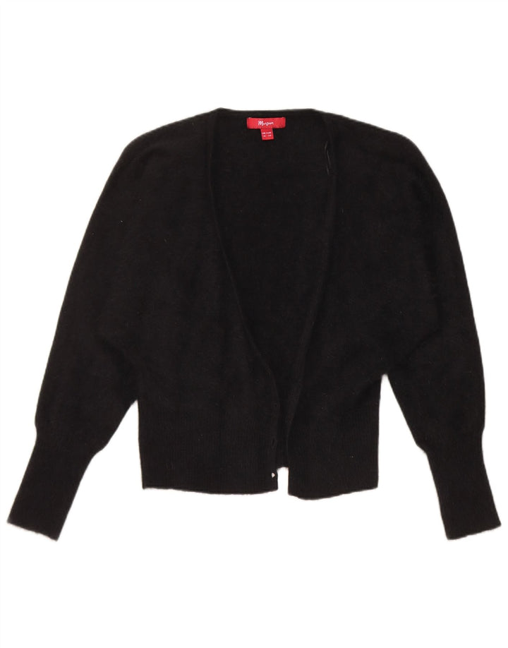 Monsoon Cardigan ouvert pour femme UK 12 Angora noir moyen