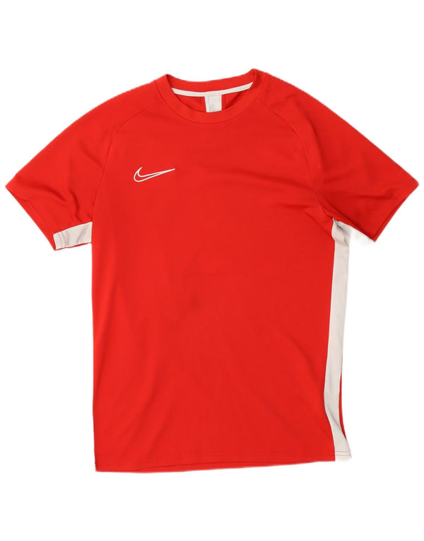 Nike T-shirt Dri Fit pour homme en polyester color block rouge moyen