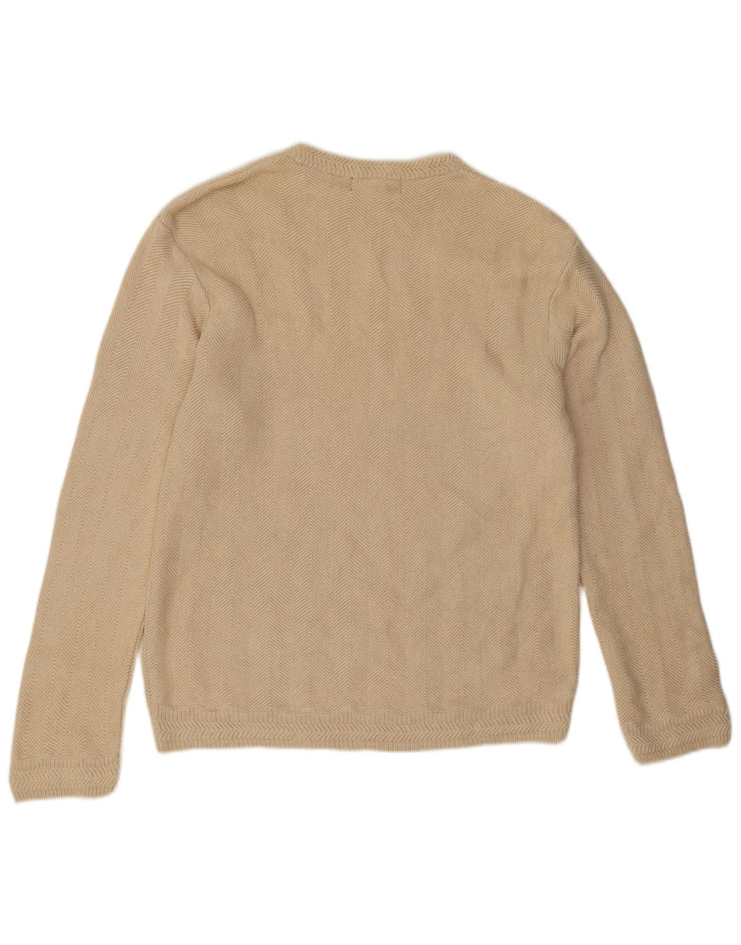 Chaps Pull col rond homme en coton à chevrons beige moyen