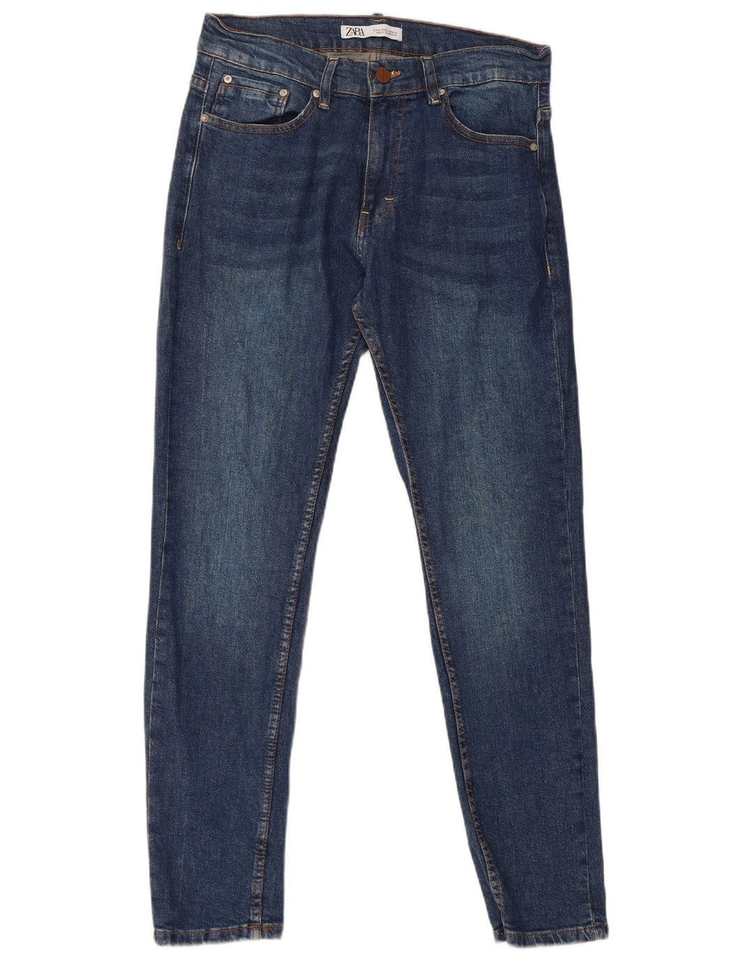 ZARA Jean skinny homme EU 42 Large W32 L30 Bleu Coton