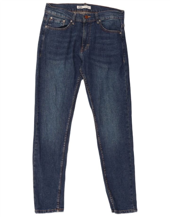 ZARA Jean skinny homme EU 42 Large W32 L30 Bleu Coton