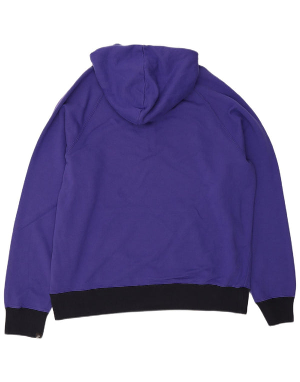 Nike Pull à capuche zippé pour homme XL en coton color block violet