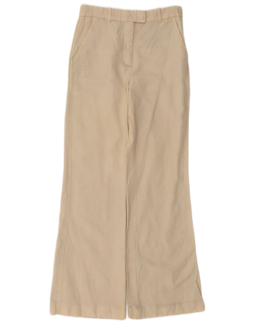 Zara Pantalon Chino Bootcut Femme XS W24 L30 Beige