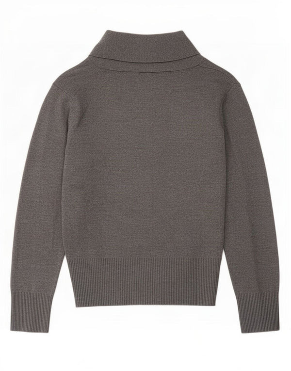 Zara Cardigan croisé à manches 3/4 pour femme UK 16 Large Gris