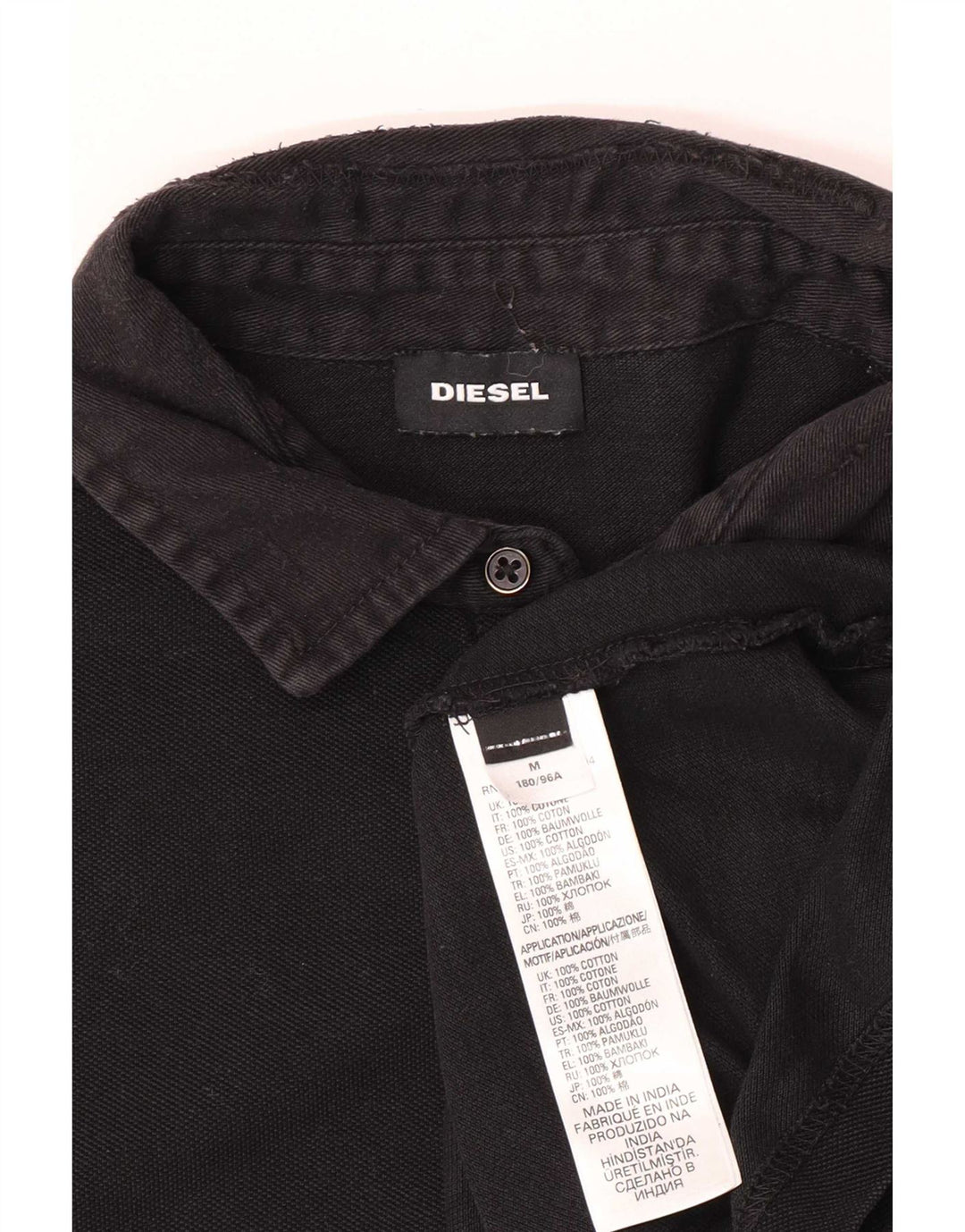Polo Diesel Homme Noir Moyen Coton