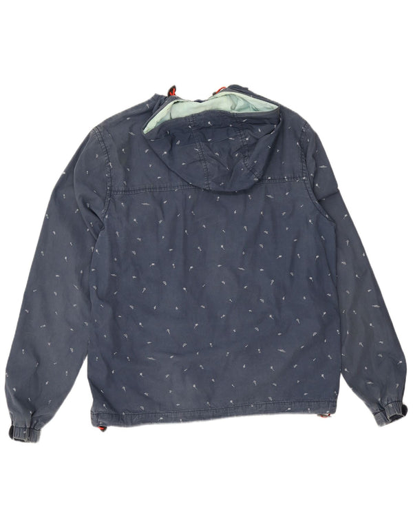 Penguin Veste bomber à capuche pour homme avec motif abstrait UK 40 Large Bleu Coton