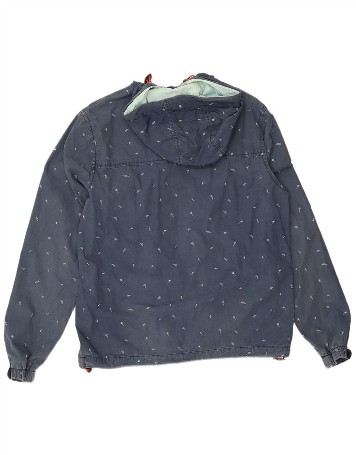 Penguin Veste bomber à capuche pour homme avec motif abstrait UK 40 Large Bleu Coton
