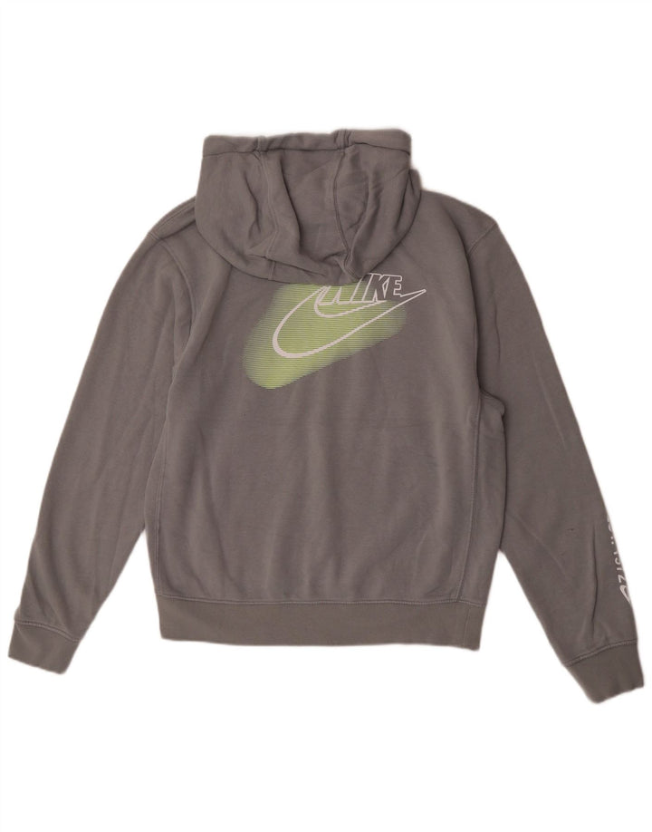 Nike Pull à capuche graphique pour homme Petit coton gris