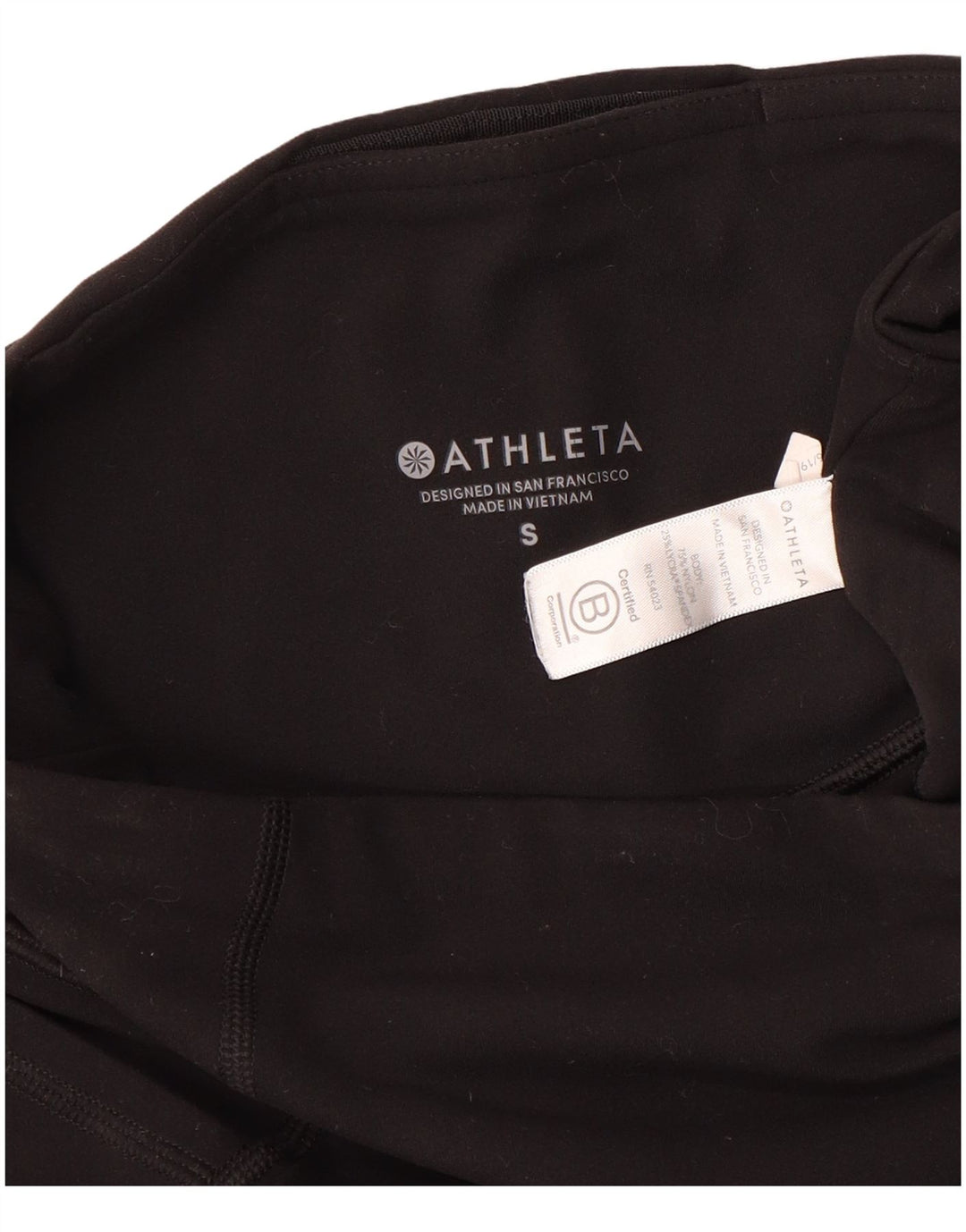 ATHLETA Leggings Femme UK 10 Petit Nylon Noir