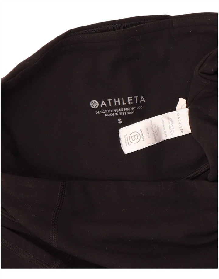 ATHLETA Leggings Femme UK 10 Petit Nylon Noir