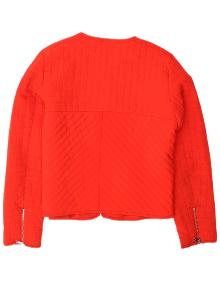 Zara Femme Trafaluc Veste matelassée UK 16 Large Orange Polyester