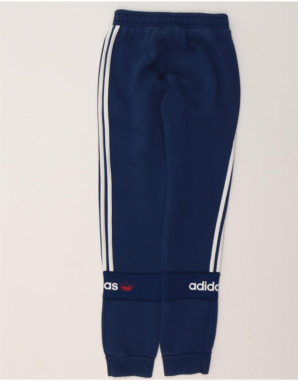 Adidas Pantalon de survêtement graphique pour femme Joggers UK 6 XS Bleu marine Coton