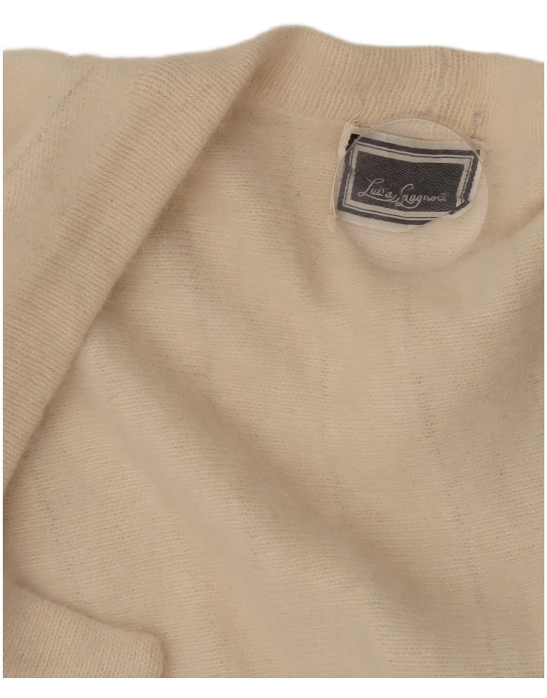 Luisa Spagnoli Pull boléro ouvert pour femme UK 14 Beige moyen
