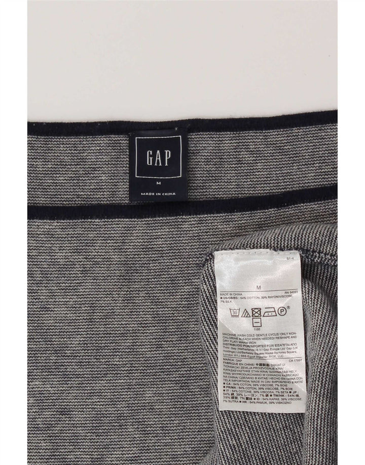Gap Haut Femme Manches Longues UK 44 Gris Moyen Coton