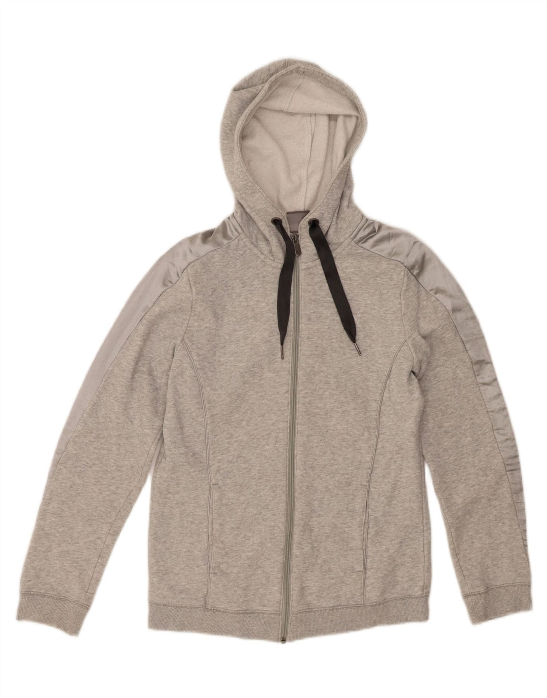 Puma Pull à capuche zippé pour femme UK 10 Small Gris Coton