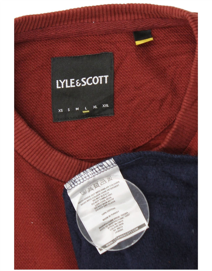 Lyle & Scott Sweat-shirt pour homme en coton color block bleu marine Taille L