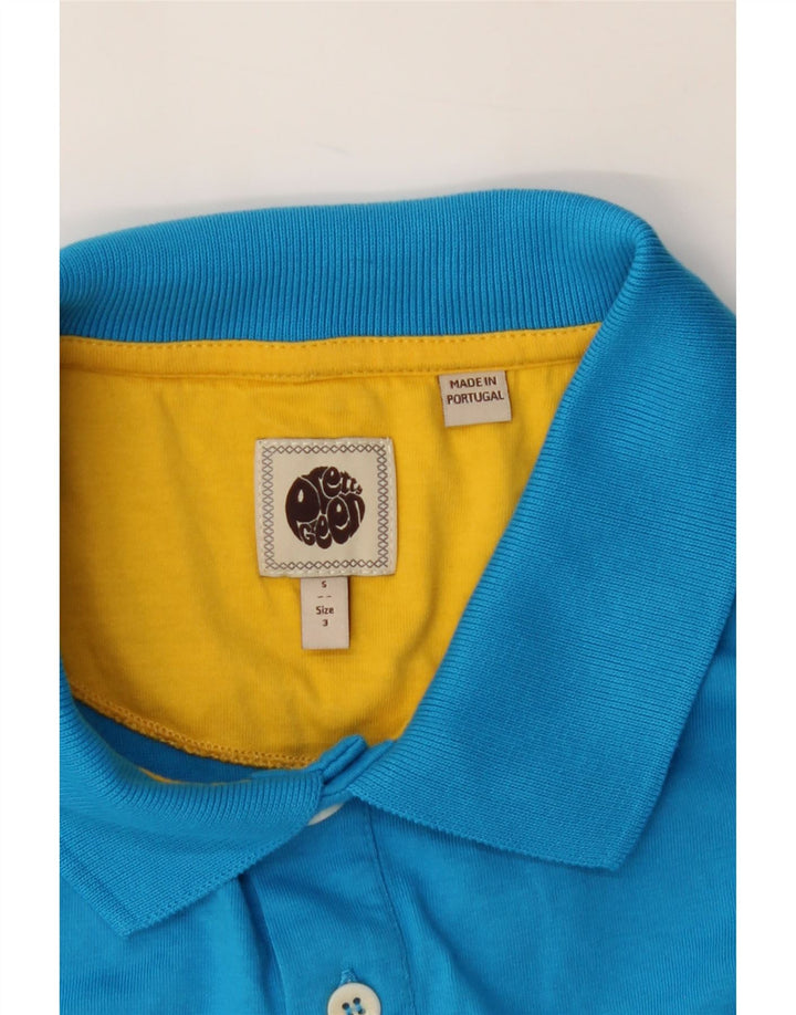 PRETTY GREEN Mens Polo Shirt Small Blue Cotton Vintage Pretty Green and Second-Hand Pretty Green from Messina Hembry 