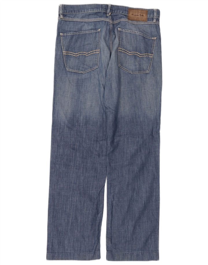 Massimo Dutti Jean large pour homme EU 42 Large W32 L30 Bleu