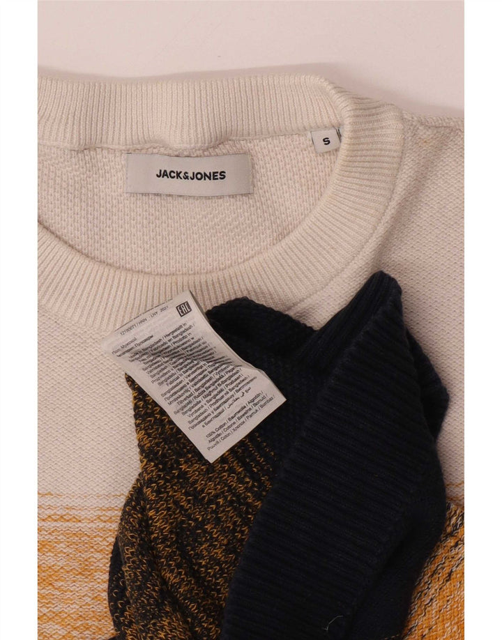 Jack & Jones Pull à col rond pour homme Petit rayé multicolore