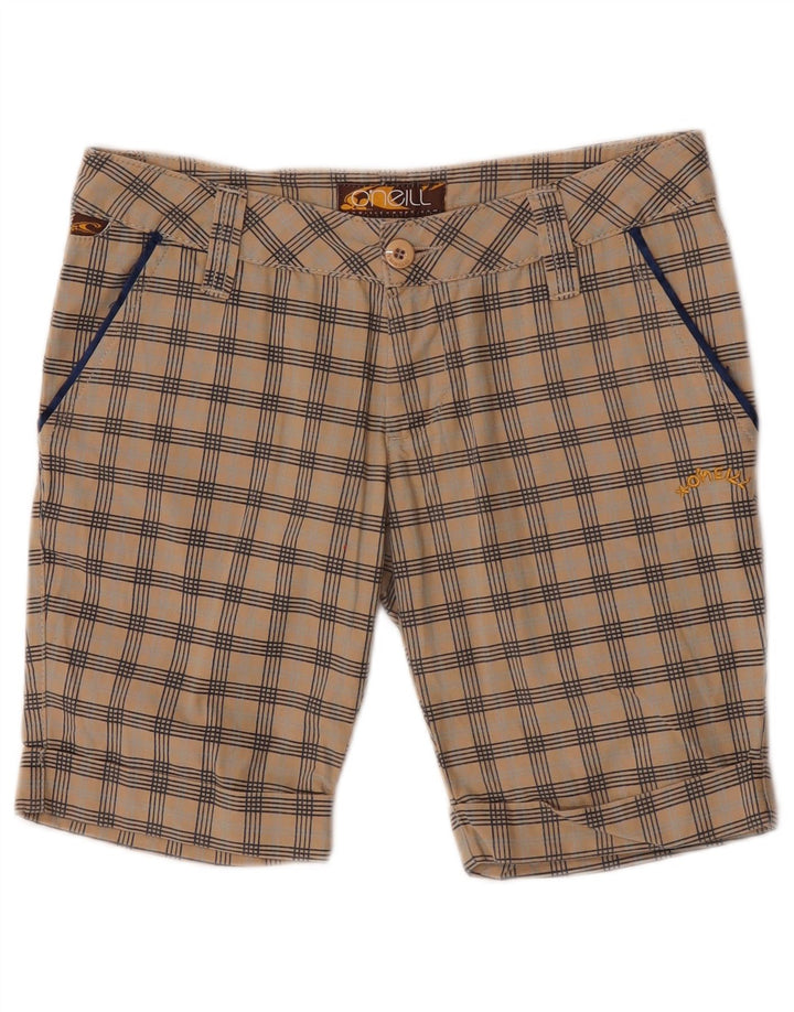 O'Neill Short Chino Femme W27 Petit Carreau Beige Coton