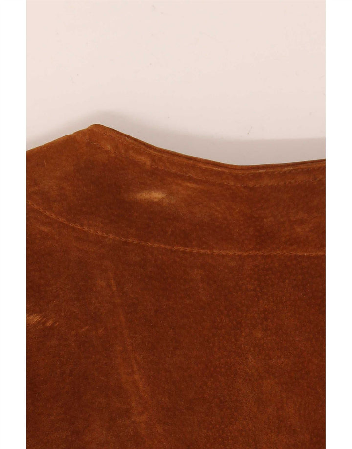 Front Line Gilet en Daim pour Homme UK 48 2XL Cuir Marron